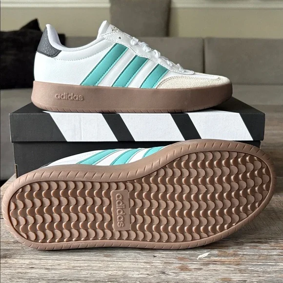 adidas White and Teal Sneakers - Picture 6 of 12